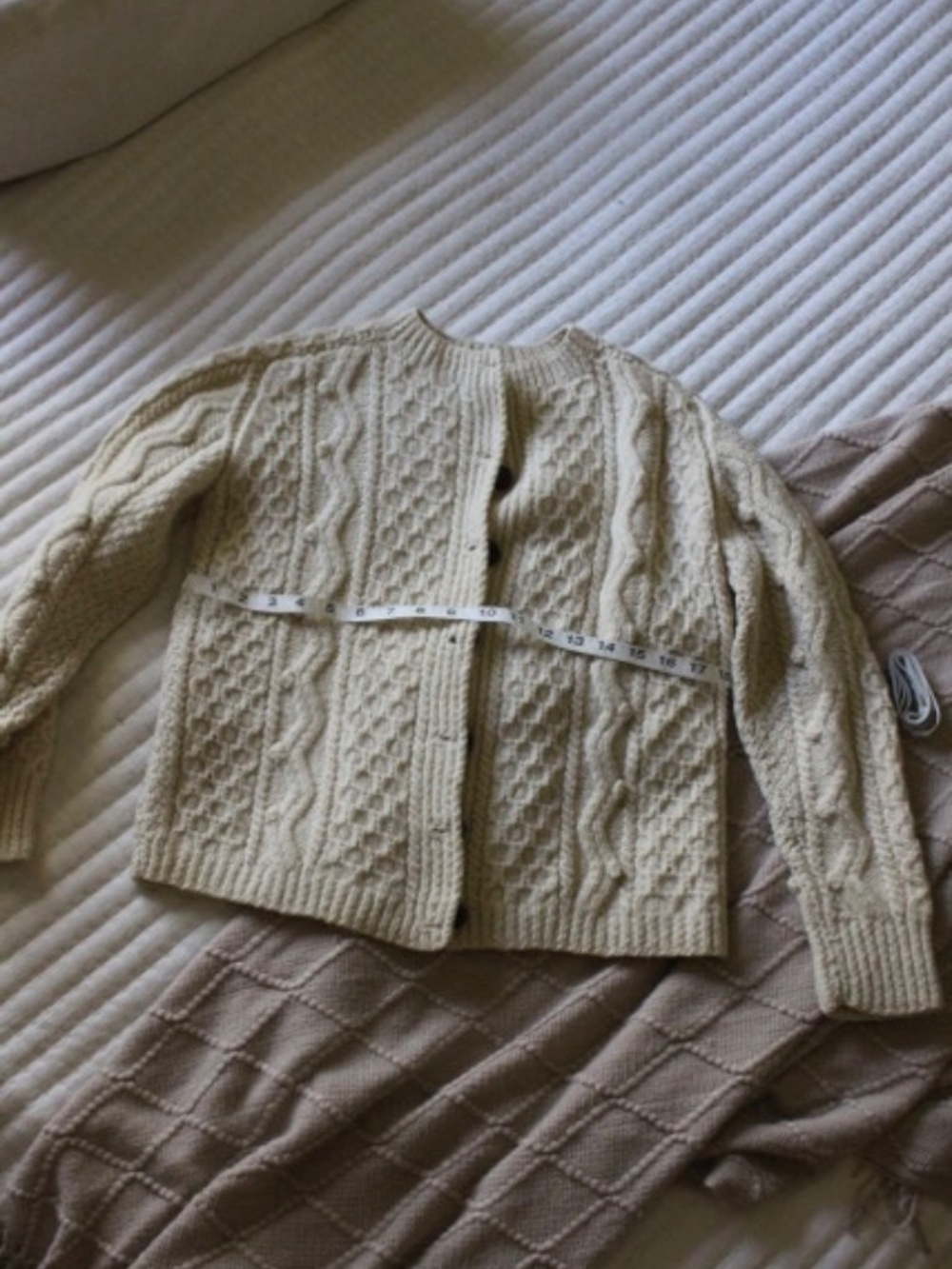 Chunky Aran-Knit Cardigan Sweater - Picture 3 of 4